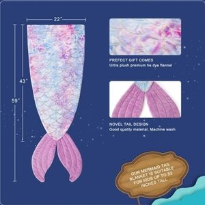 Mermaid tail blanket